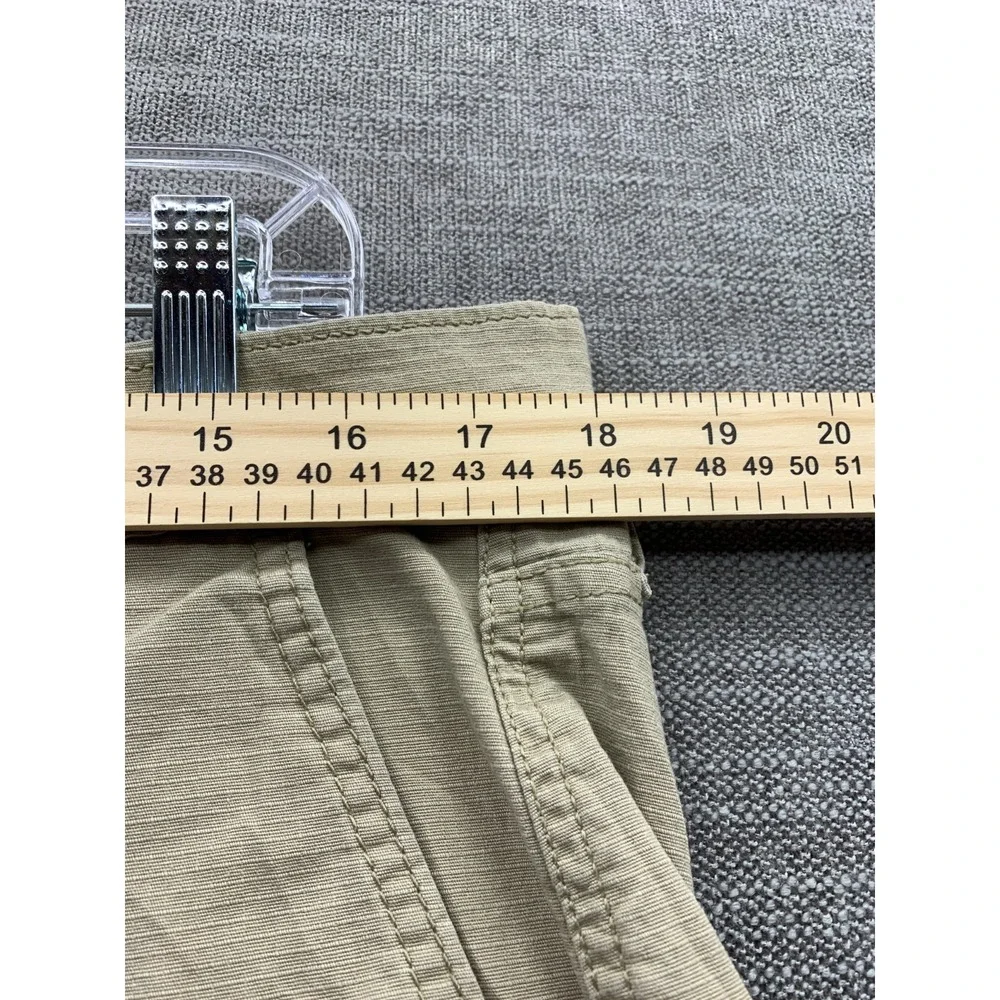 Signature By Levi Strauss & Co Cargo Shorts Mens 36 Beige Logo High Rise Ripstop